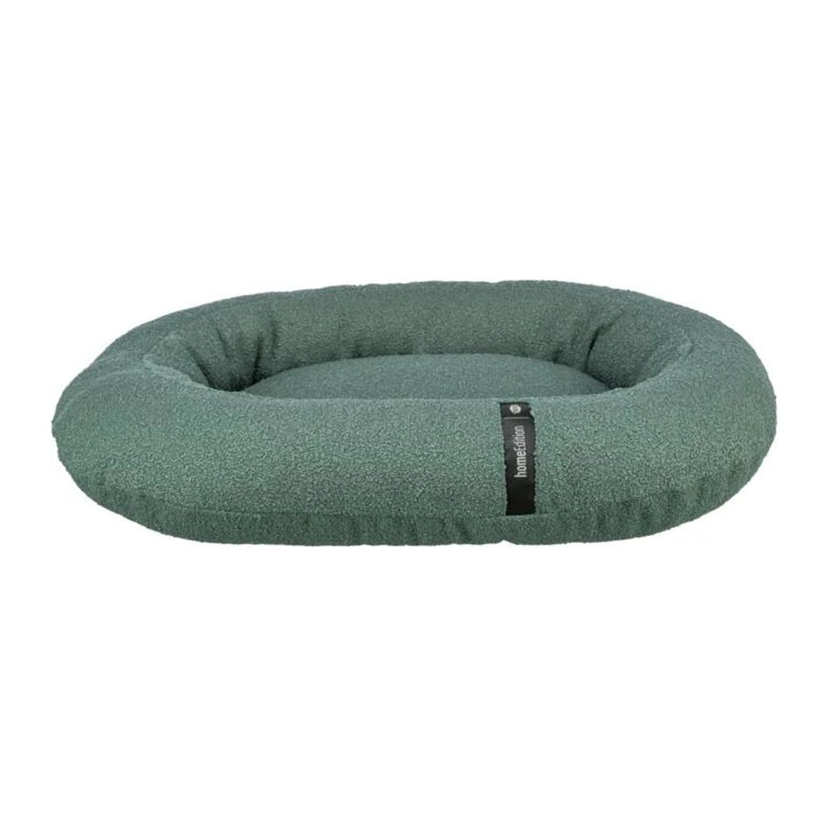 TRIXIE Vital Bett CityStyle – Hundebett im Bouclé-Stoff – dunkelgrün / 95 × 80 cm