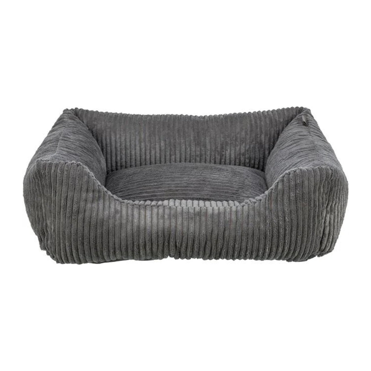 TRIXIE Vital Bett Jonna – orthopädisches Hundebett mit Rand – dunkelgrau / 60 × 50 cm
