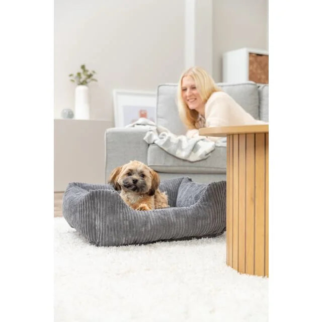 TRIXIE Vital Bett Jonna – orthopädisches Hundebett mit Rand – dunkelgrau / 60 × 50 cm – Ansicht 3
