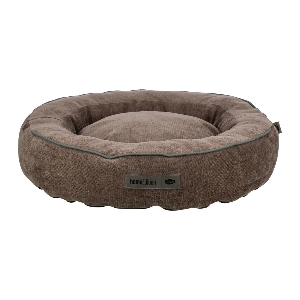 TRIXIE Vital Bett Lennox, rund – Hundebett bis 60 cm – braun / ø 50 cm
