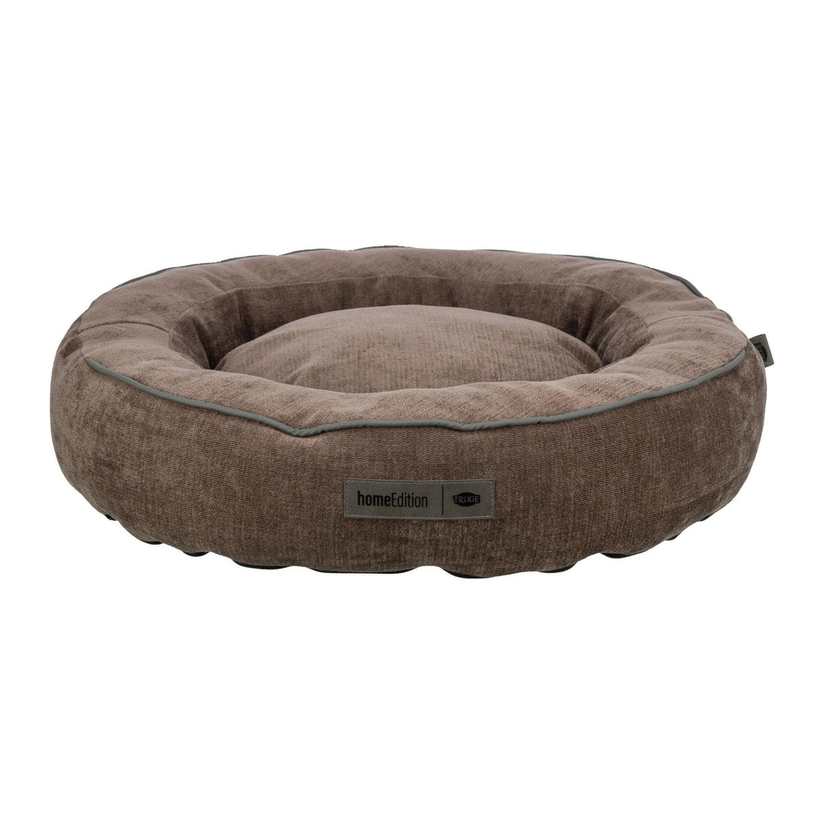 TRIXIE Vital Bett Lennox, rund – Hundebett bis 60 cm – braun / ø 50 cm