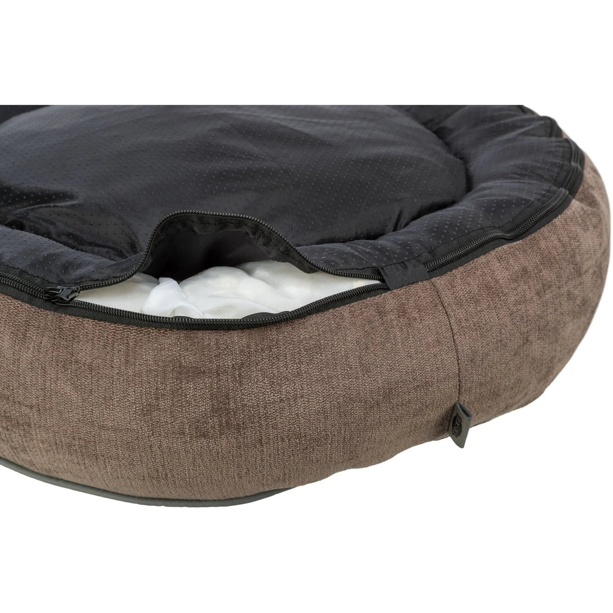 TRIXIE Vital Bett Lennox, rund – Hundebett bis 60 cm – braun / ø 50 cm – Ansicht 2
