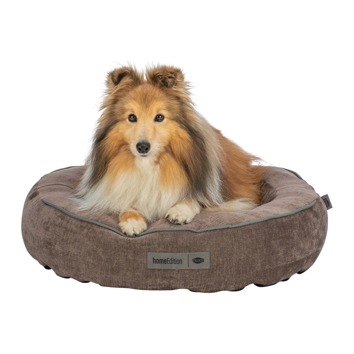 TRIXIE Vital Bett Lennox, rund – Hundebett bis 60 cm – braun / ø 50 cm – Ansicht 3