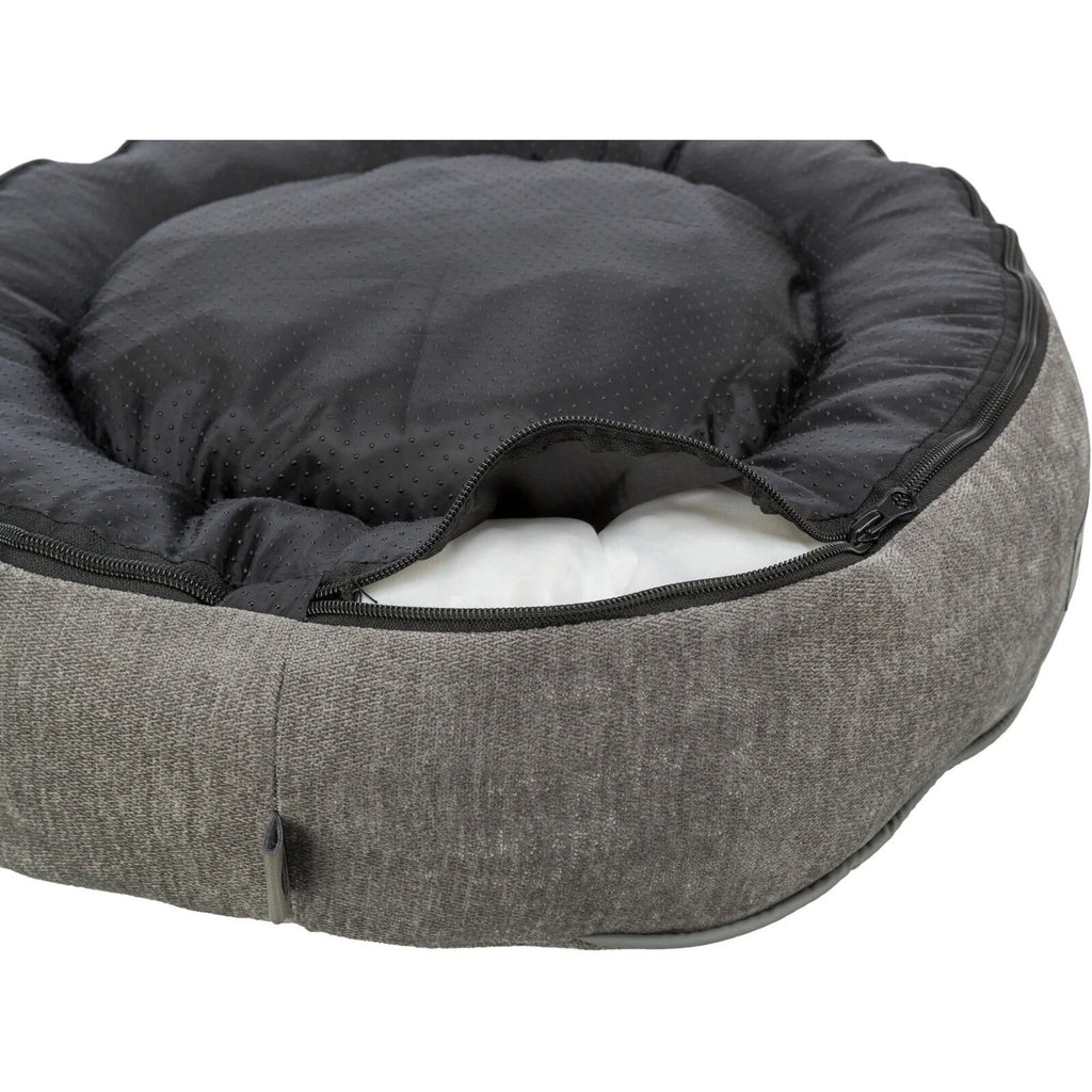 TRIXIE Vital Bett Lennox, rund – Hundebett bis 60 cm – grau / ø 50 cm – Ansicht 2