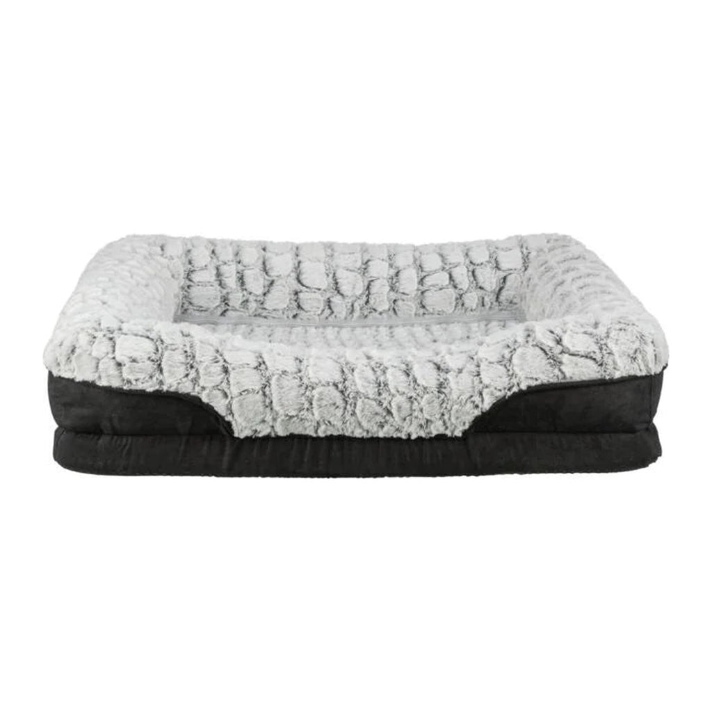 TRIXIE Vital Bett Lino – orthopädisches Hundebett, 5 cm Schaum – 90 × 65 cm