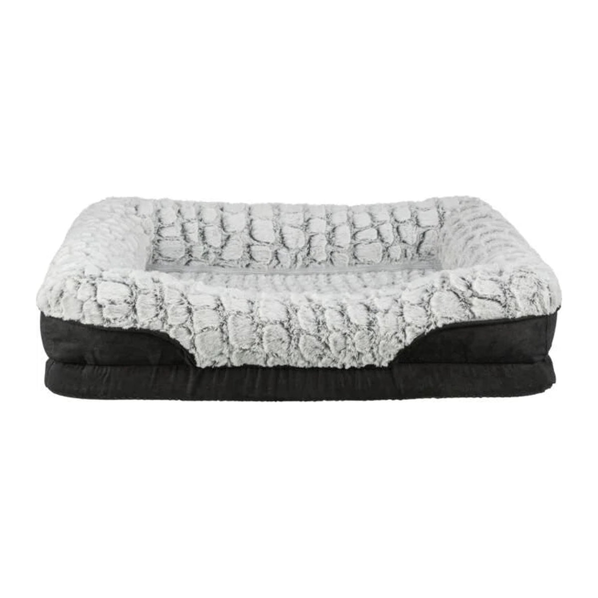 TRIXIE Vital Bett Lino – orthopädisches Hundebett, 5 cm Schaum – 90 × 65 cm