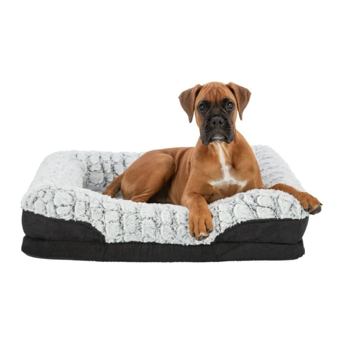 TRIXIE Vital Bett Lino – orthopädisches Hundebett, 5 cm Schaum – 90 × 65 cm – Ansicht 2