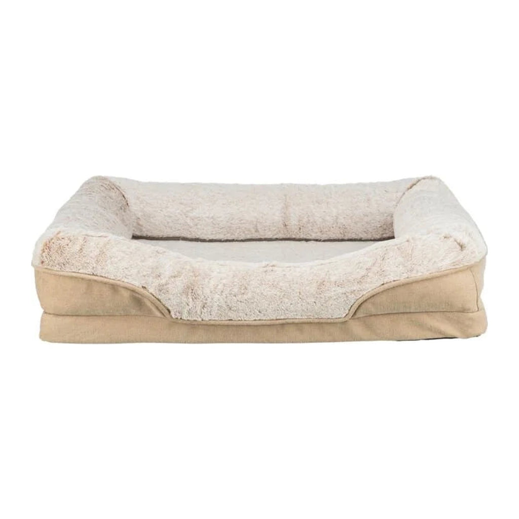 TRIXIE Vital Bett Lino Soft – orthopädisches Hundebett – beige / 90 × 65 cm