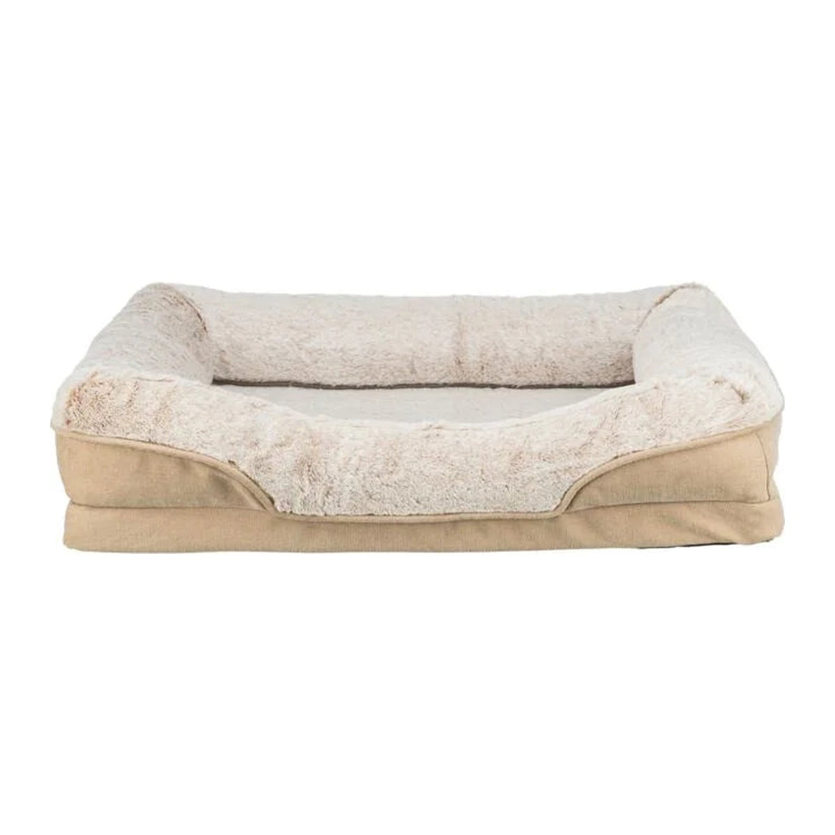 TRIXIE Vital Bett Lino Soft – orthopädisches Hundebett – beige / 90 × 65 cm