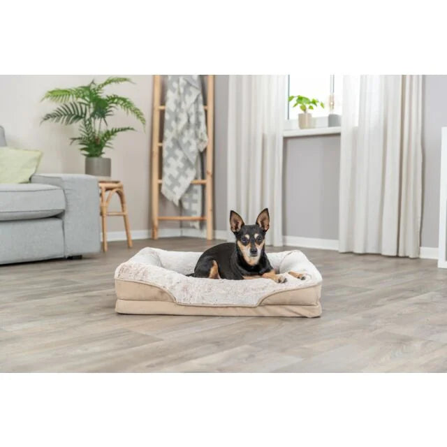 TRIXIE Vital Bett Lino Soft – orthopädisches Hundebett – beige / 90 × 65 cm – Ansicht 4