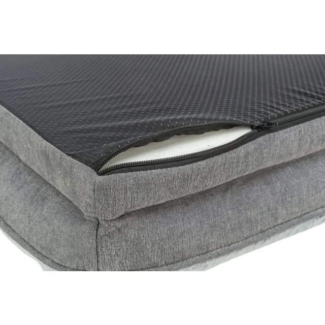 TRIXIE Vital Bett Lino Soft – orthopädisches Hundebett – grau/hellgrau / 90 × 65 cm – Ansicht 3