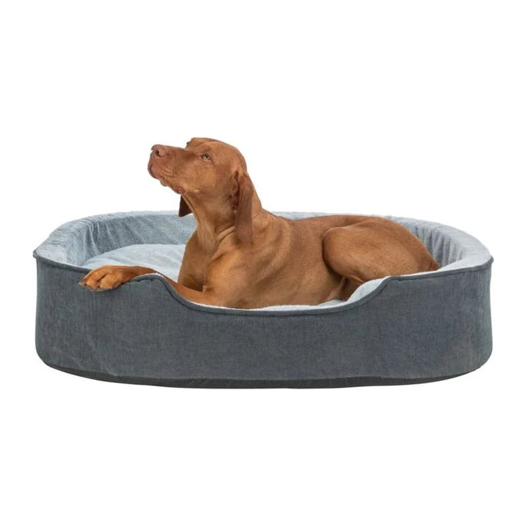 TRIXIE Vital Bett Lino Soft, oval – orthopädisches Hundebett – grau/hellgrau / 60 × 45 cm – Ansicht 6