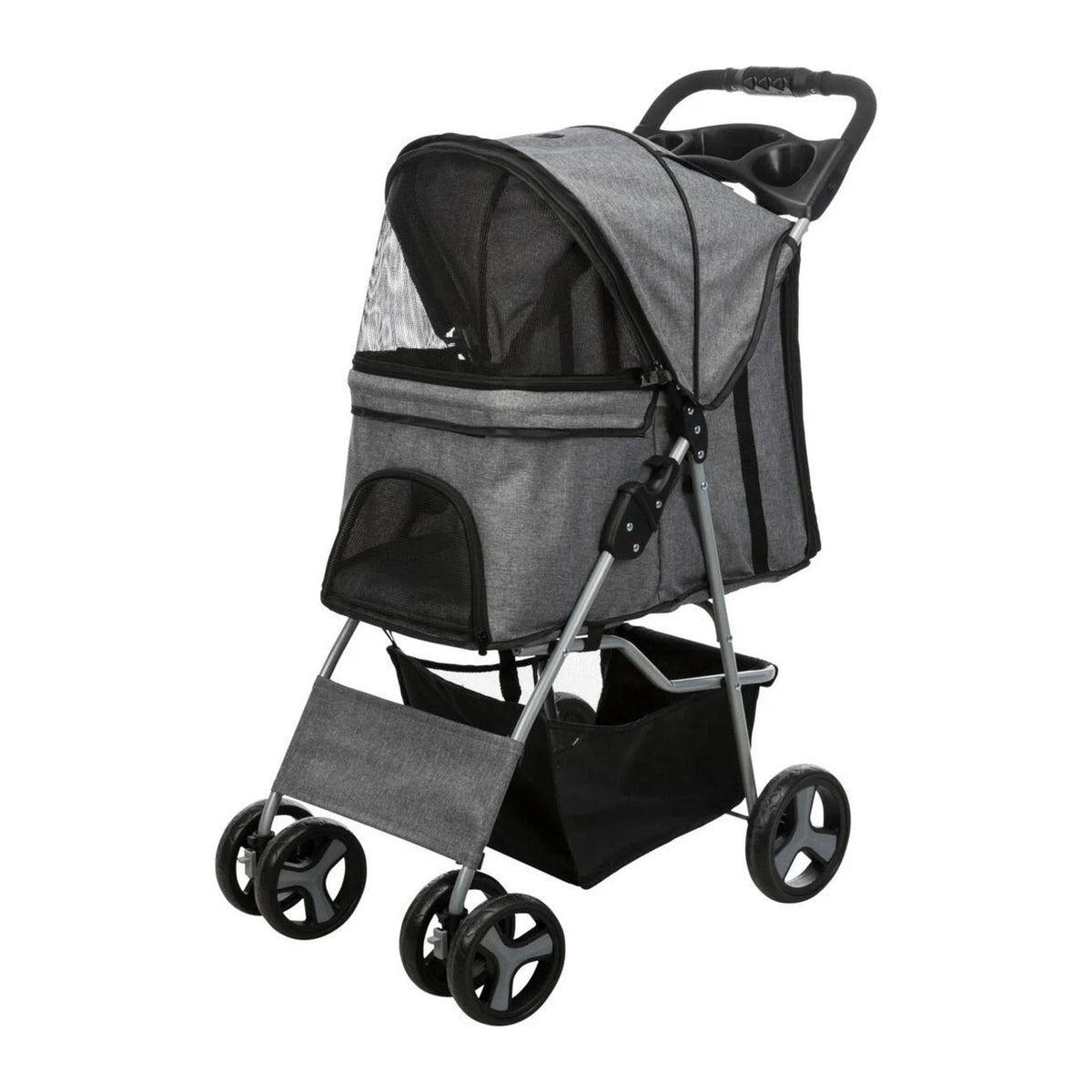 TRIXIE Buggy mit 4 Rädern – Hundebuggy bis 15 kg