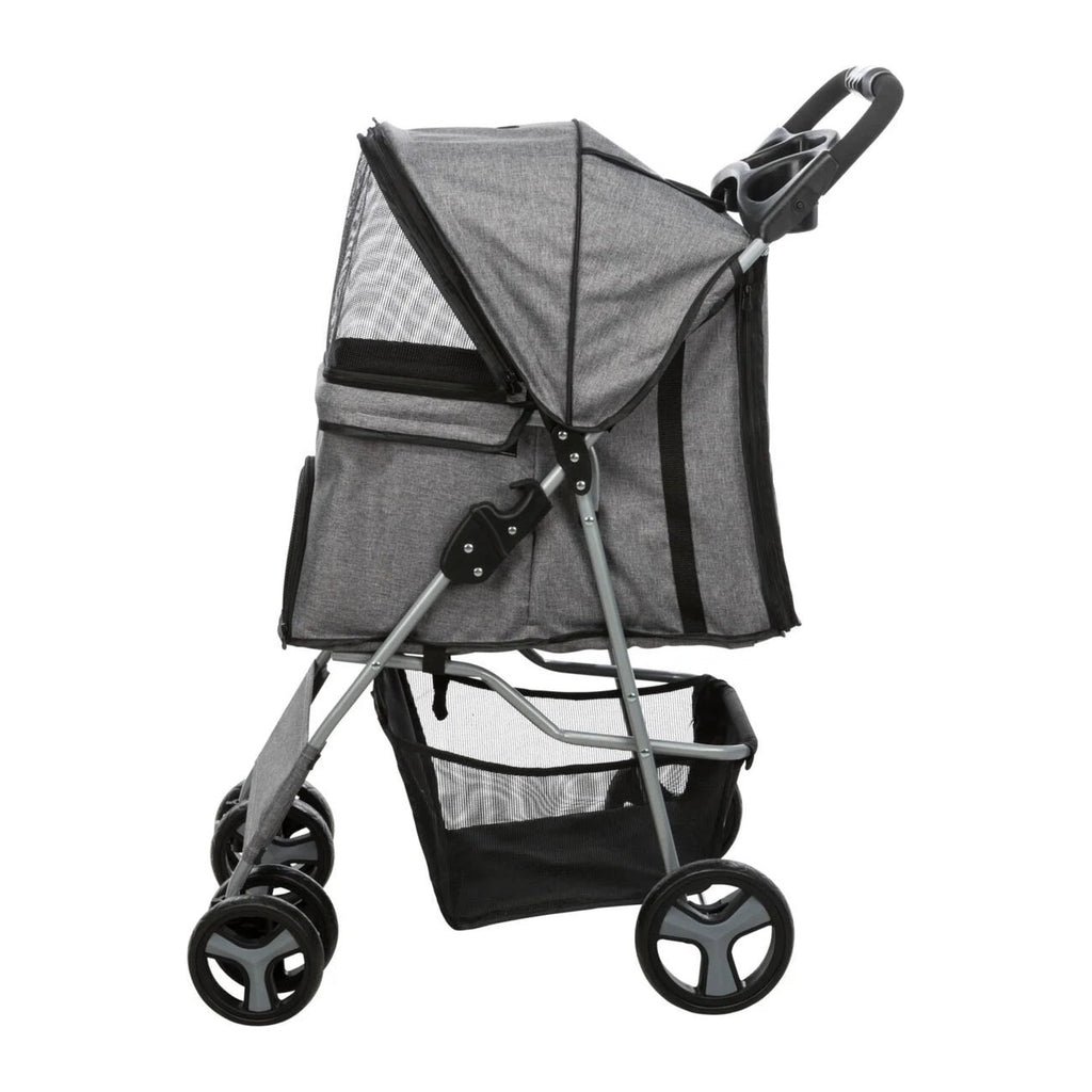 TRIXIE Buggy mit 4 Rädern – Hundebuggy bis 15 kg – Ansicht 2