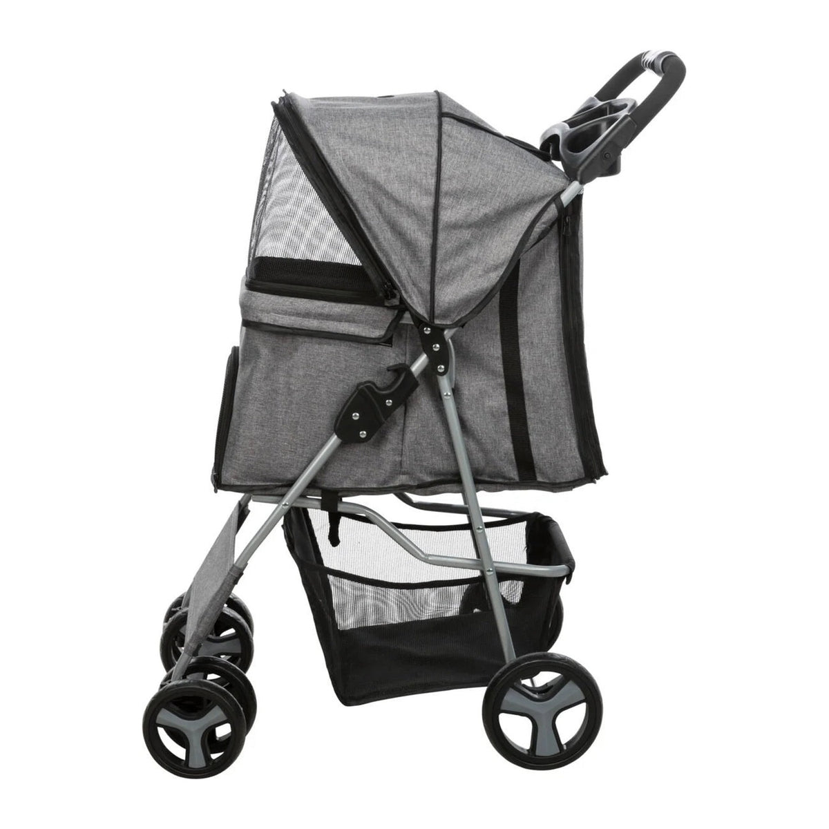 TRIXIE Buggy mit 4 Rädern – Hundebuggy bis 15 kg – Ansicht 2