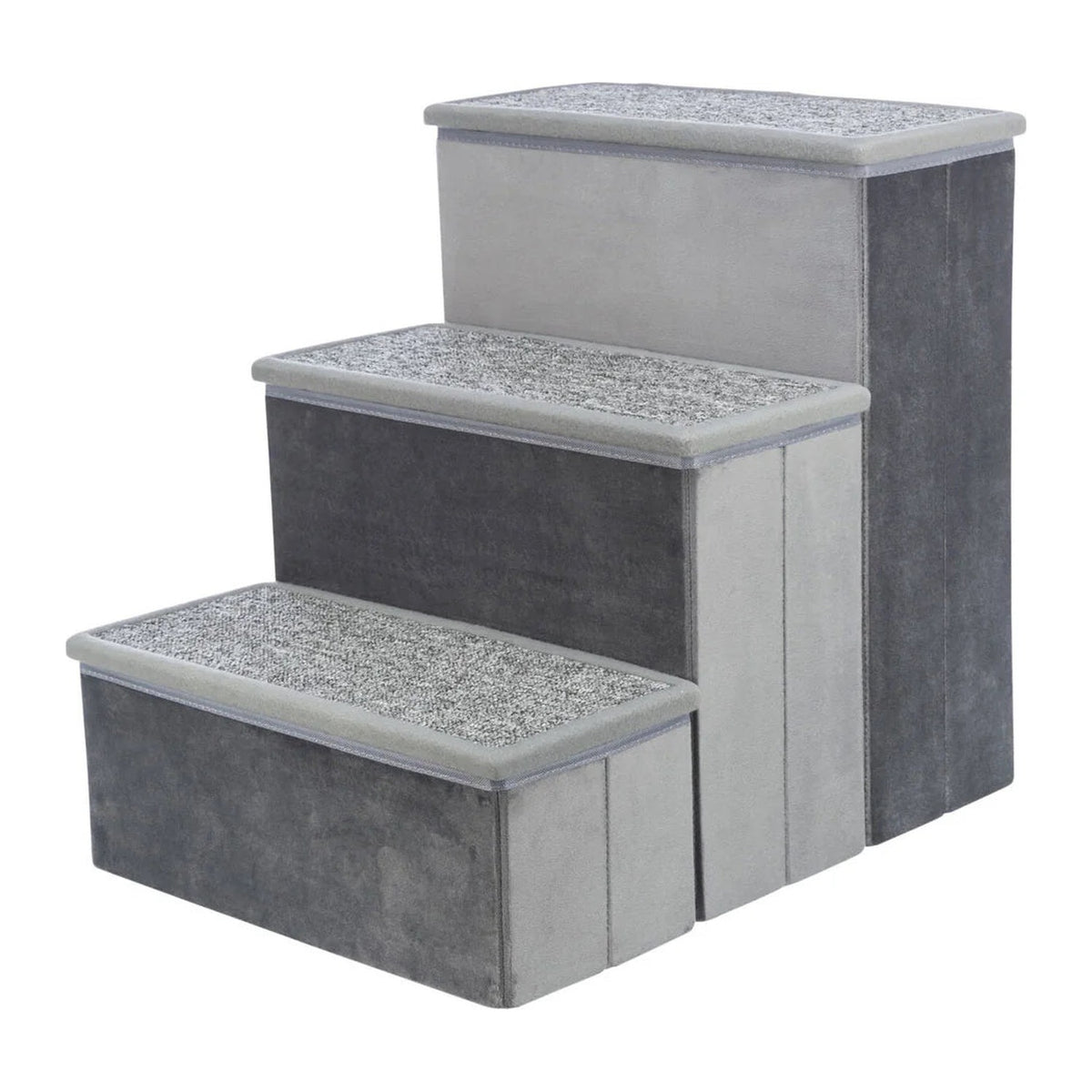 TRIXIE Treppe mit Samt und Teppich – Haustiertreppe bis 50 kg