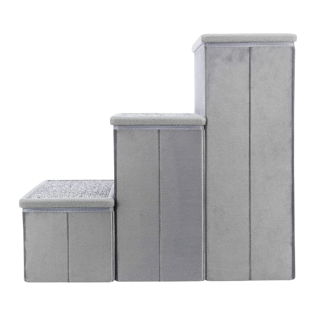 TRIXIE Treppe mit Samt und Teppich – Haustiertreppe bis 50 kg – Ansicht 2