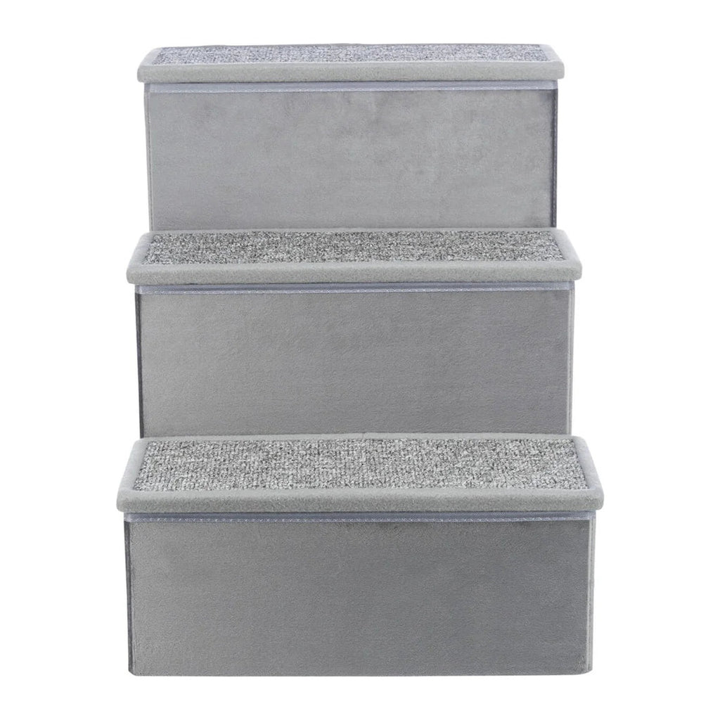 TRIXIE Treppe mit Samt und Teppich – Haustiertreppe bis 50 kg – Ansicht 4