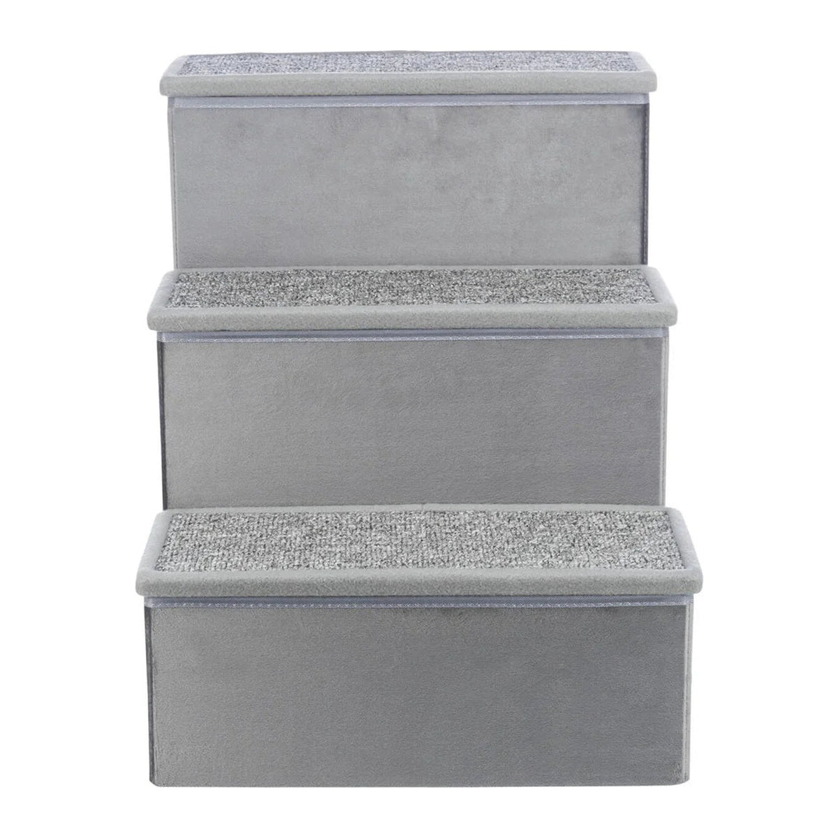 TRIXIE Treppe mit Samt und Teppich – Haustiertreppe bis 50 kg – Ansicht 4