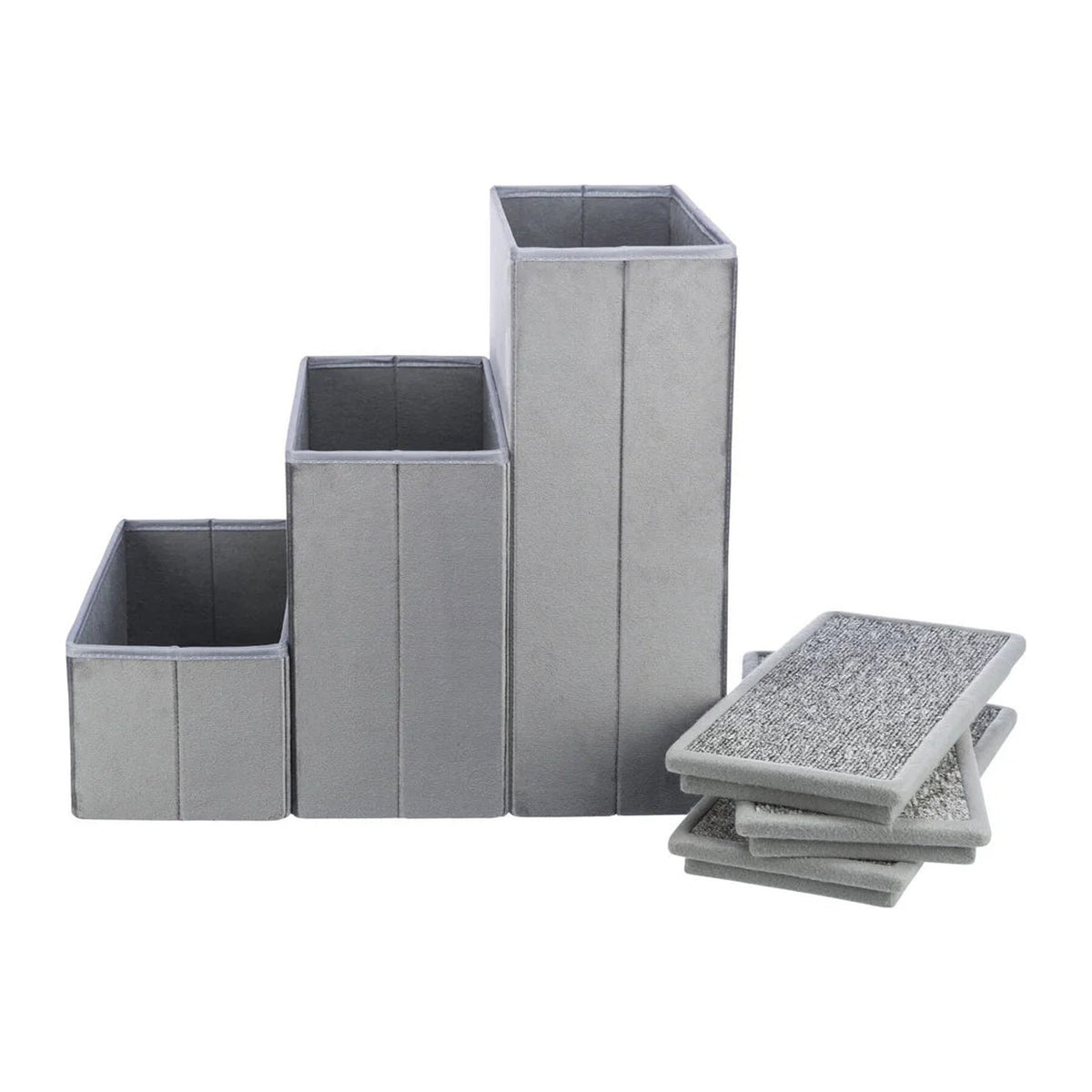 TRIXIE Treppe mit Samt und Teppich – Haustiertreppe bis 50 kg – Ansicht 6
