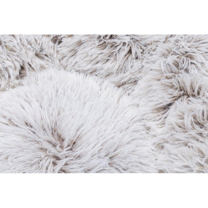 Beeztees Hundebett Siba – rund mit Schaumflocken – Beige / 60 × 60 × 25 cm – Ansicht 2