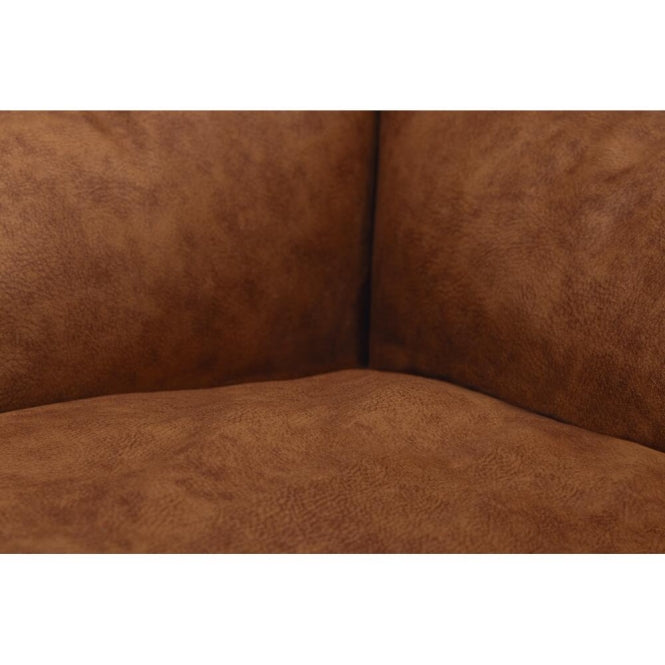 Beeztees Hundebett Lua – mit Rand und Memory-Schaum – Cognac / 70 × 50 × 21,5 cm – Ansicht 3