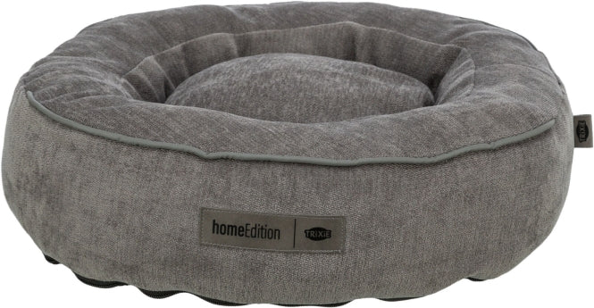 TRIXIE Vital Bett Lennox, rund – Hundebett bis 60 cm – grau / ø 70 cm