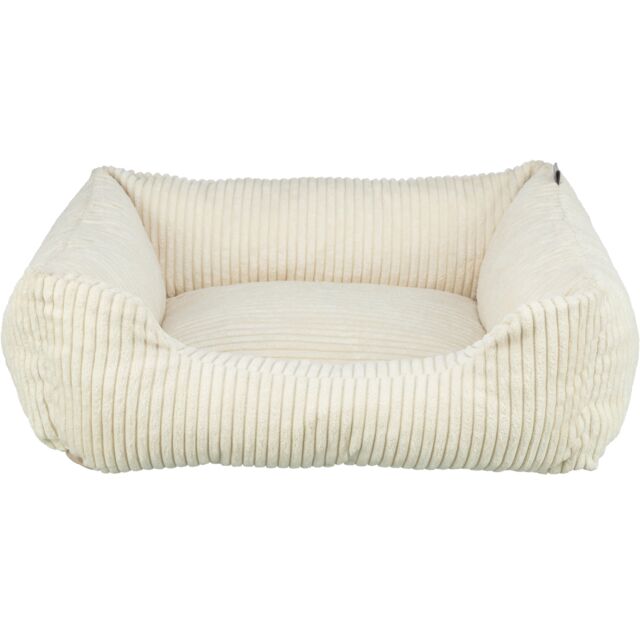 TRIXIE Vital Bett Jonna – orthopädisches Hundebett mit Rand – creme / 100 × 70 cm