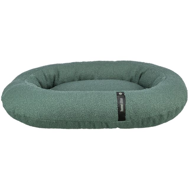 TRIXIE Vital Bett CityStyle – Hundebett im Bouclé-Stoff – dunkelgrün / 75 × 60 cm