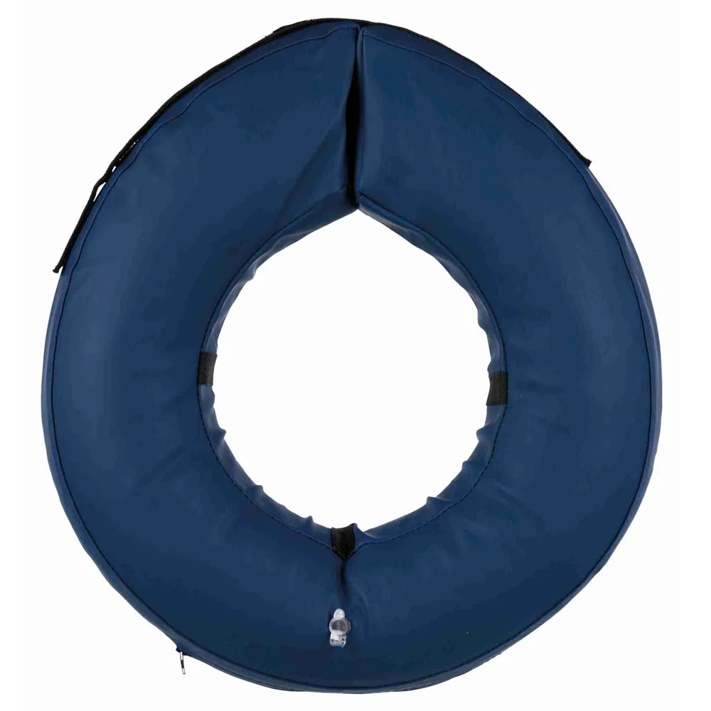 TRIXIE Schutzkragen, aufblasbar – freie Sicht, sieben Größen – S–M · Hals 32–40 cm
