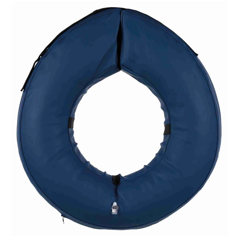 TRIXIE Schutzkragen, aufblasbar – freie Sicht, sieben Größen – M · Hals 40–45 cm